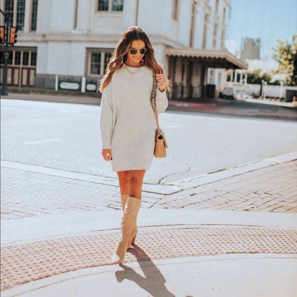 Lily Rose Dresses | Nwt Lily Rose Puffed Sleeve Sweater Dress Khaki | Color: Cream/Tan | Size: Xl | Littlelulu19's Closet Lily Rose Dresses | Nwt Lily Rose Puffed Sleeve Sweater Dress Khaki | Color: Cream/Tan | Size: Xl | Littlelulu19's Closet